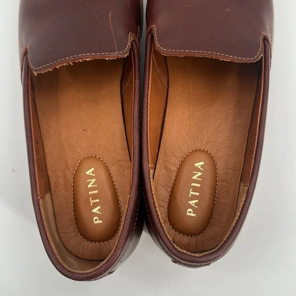 Portland Leather Patina Classic Loafers Deep Red 10 - Picture 6 of 8